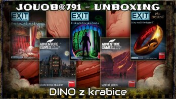 JOUOB.unbox@791 📦 DINO 🔸2x Adventure Games 🔸 3x Exit únikové hry