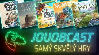 JOUOBCAST 🐲 Samý skvělý hry – Smíšený les: Alpy / Nova Era / Souboj hraček / Rok pandy / Duna …